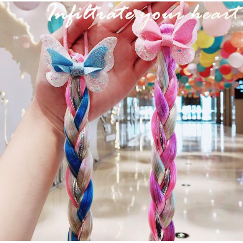 FOLLOW TẶNG 3KHÀNG CÓ SẴN Dây Cột Tóc Giả Hình Kỳ Lân Hoạt Hình Đáng Yêu Cho Bé Dễ Thương CHỌN MẪUVOUCHER 100K