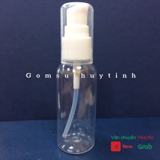 Chai nhựa trong vòi xịt giọt dung tích 50ml dùng chiết mỹ phẩm