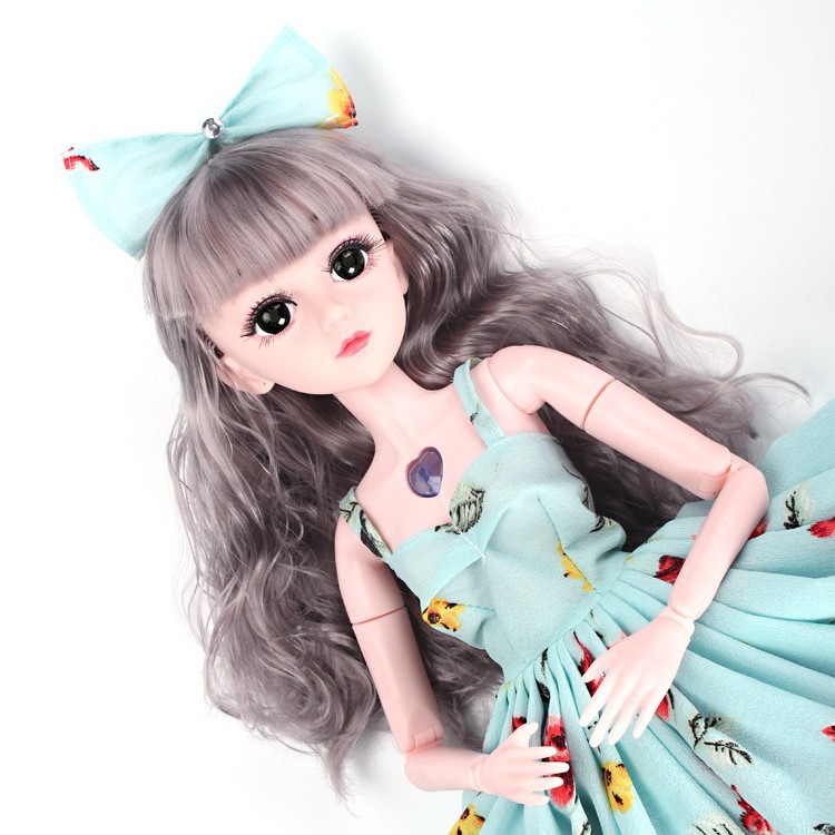 Búp Bê BJD 60cm 18 Khớp Váy Xanh