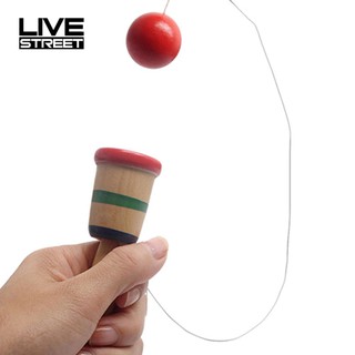 LIVE Traditional Kendama Ball Balance Skill Educational Toy