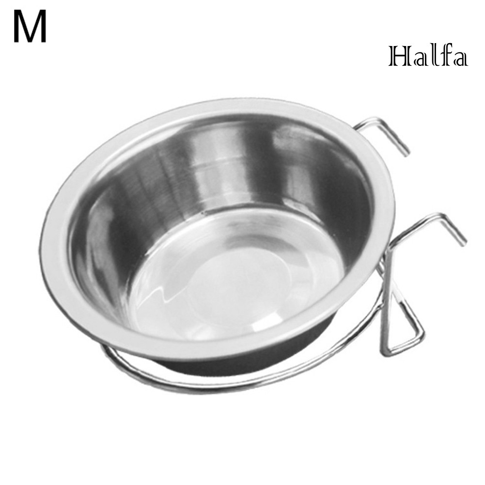 Tô Đựng Thức Ăn Cho Thú Cưng Bằng Kim Loại Với Móc Treo Tiện Dụng