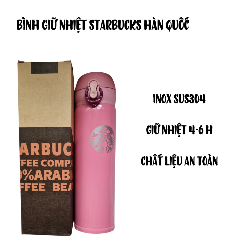Bình giữ nhiệt Starbuck Hàn quốc inox 304 chuẩn sịn (có so sánh với hàng fake)