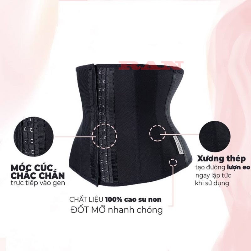 [FREE SHIP] Latex 9 xương cao 29cm, đai nịt bụng giảm mỡ chính hãng ITALIA | BigBuy360 - bigbuy360.vn