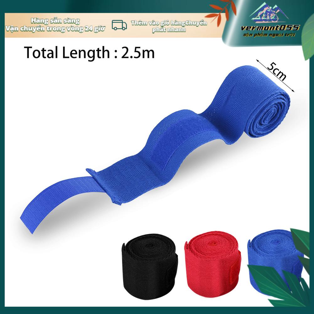 Set 2 Cuộn Băng Quấn Tay Boxing Muay Thai 3 Màu Sắc Bằng Cotton 2.5m