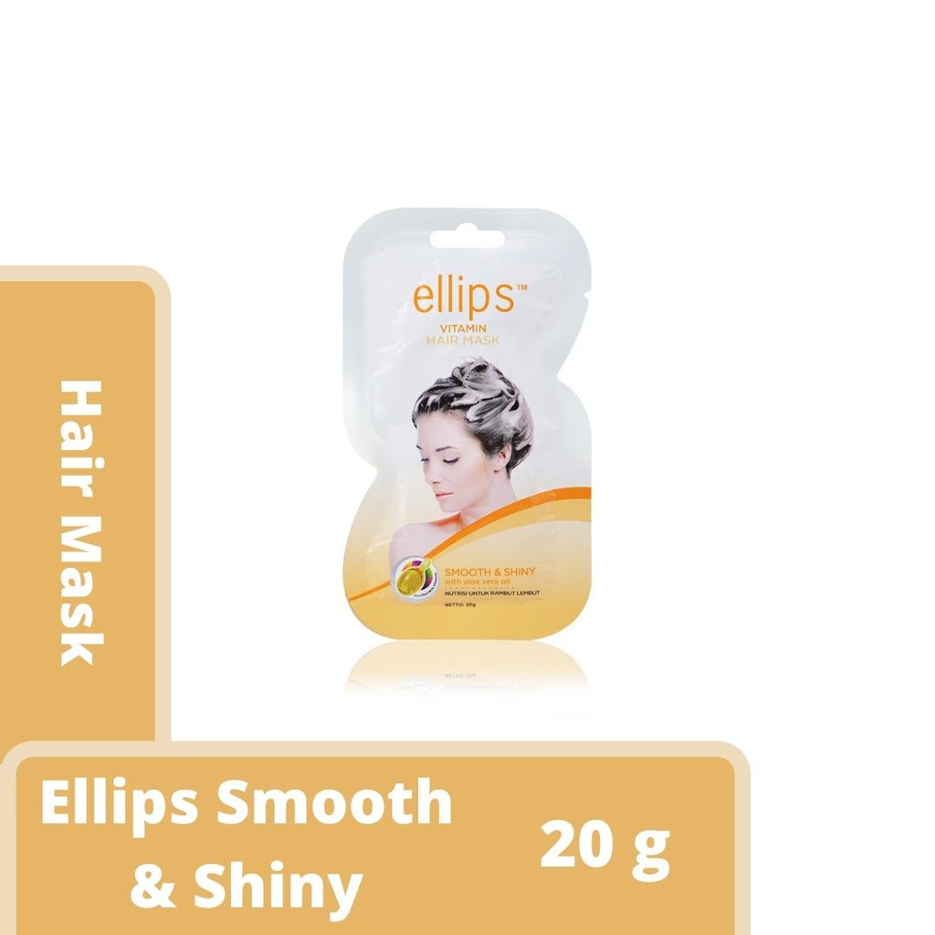 Kem Ủ Tóc Ellips Hair Mask Smooth &amp; Shiny Sachet dầu xả dưỡng tóc óng mượt 20g