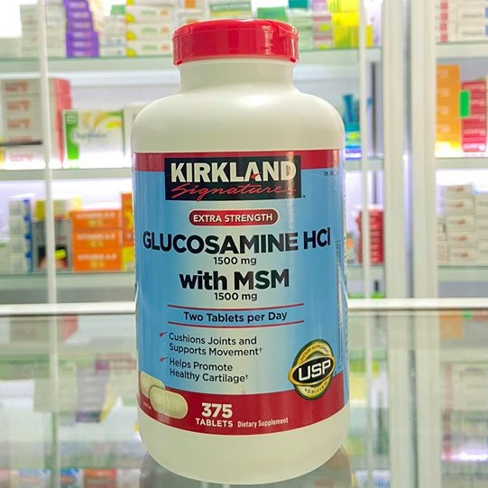 Glucosamine HCL 1500mg Kirkland With MSM 1500mg Hộp 375 Viên - Hỗ Trợ Xương Khớp