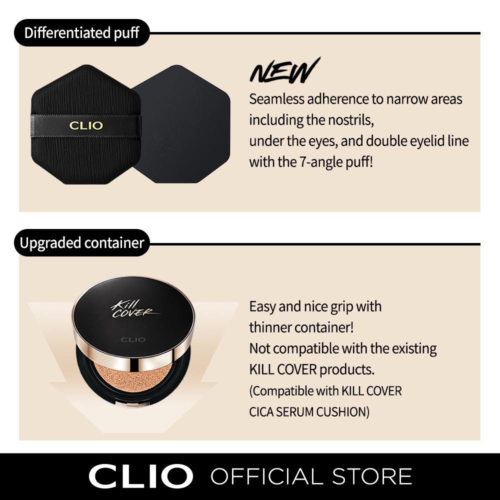 Phấn Nước Trang Điểm Clio Kill Cover Fixer Cushion Spf50+ Pa+++ (15gx2) | BigBuy360 - bigbuy360.vn