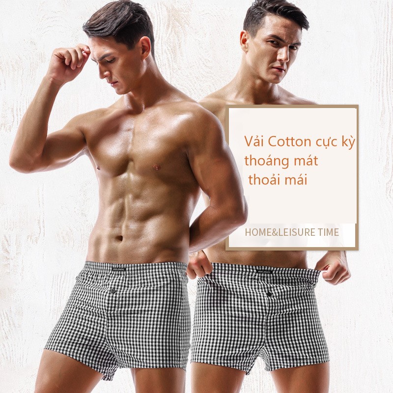 Quần short nam ngắn, vải cotton thoáng mát LN083