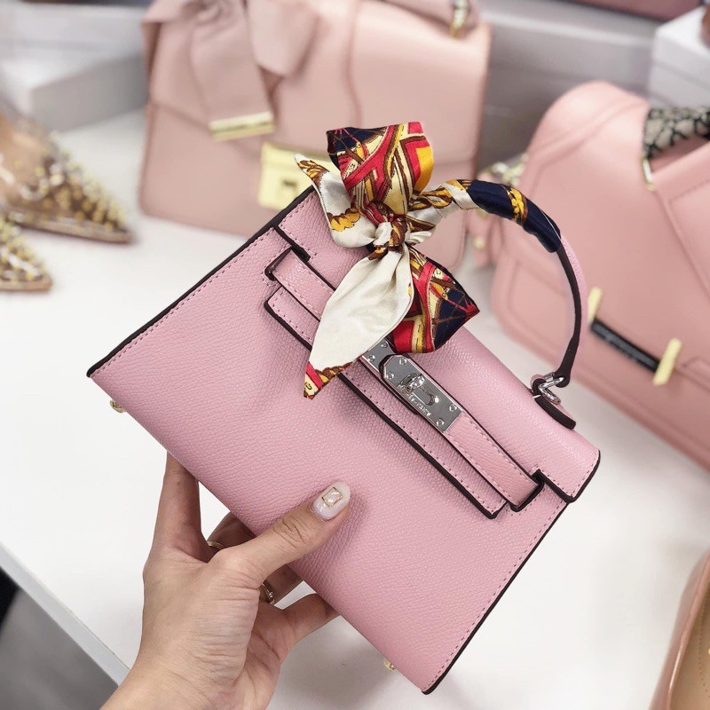 Túi mini size 19 đựng vừa điện thoại (ảnh thật, không hộp) tặng kèm khăn lụa | BigBuy360 - bigbuy360.vn