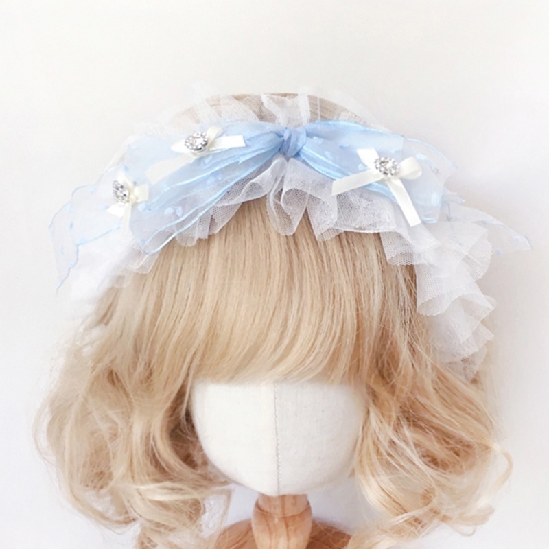 Băng Đô Ren Đính Nơ Hóa Trang Cô Hầu Gái Lolita