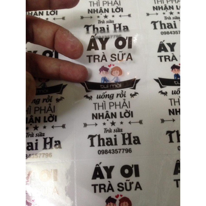 ⚡ IN TEM NHÃN DECAL THEO YÊU CẦU 264 TEM 5CM CHỈ 130K - NÉT - CHẤT LƯỢNG - DECAL NHỰA CHỐNG NƯỚC ⚡