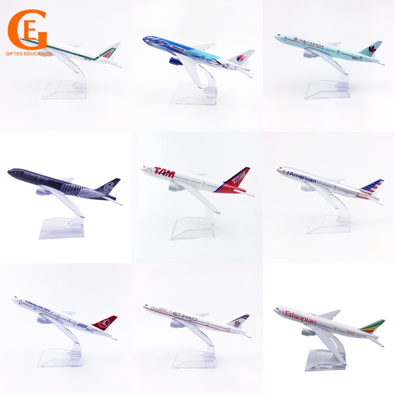 AIRCRAFT MODEL Mô Hình Máy Bay Boeing 777 B777 16cm bìa