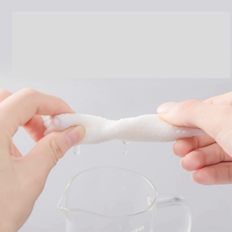 Giấy Lau Mặt Cuộn Túi Rút Màu Hồng Anh Đào Chất Cotton Dùng 1 Lần, Khăn Khô Cuộn Giấy Tẩy Trang Siêu Dai Mishop49