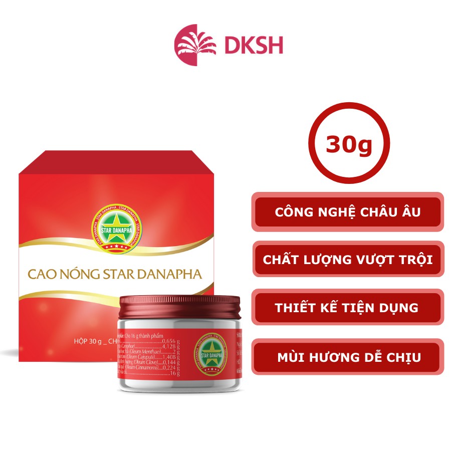 [Mã FMCGDF8 giảm 8% đơn 150K] Combo gia đình Cao nóng Cao sao vàng 30G và Cao xoa trẻ em 16G STAR DANAPHA