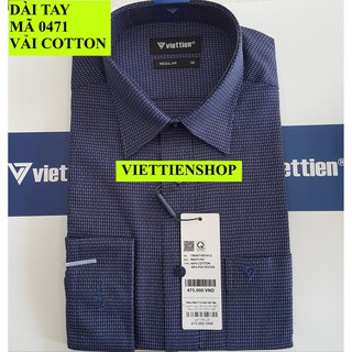 (0471 HVL) ÁO SƠ MI VIỆT TIẾN DÀI TAY HOA VĂN