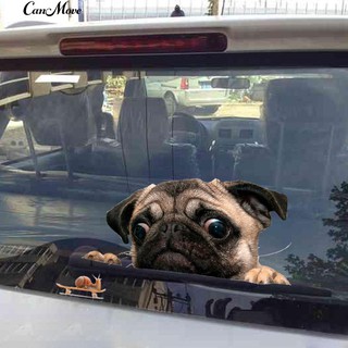 Decal dán tường hình chó Pug