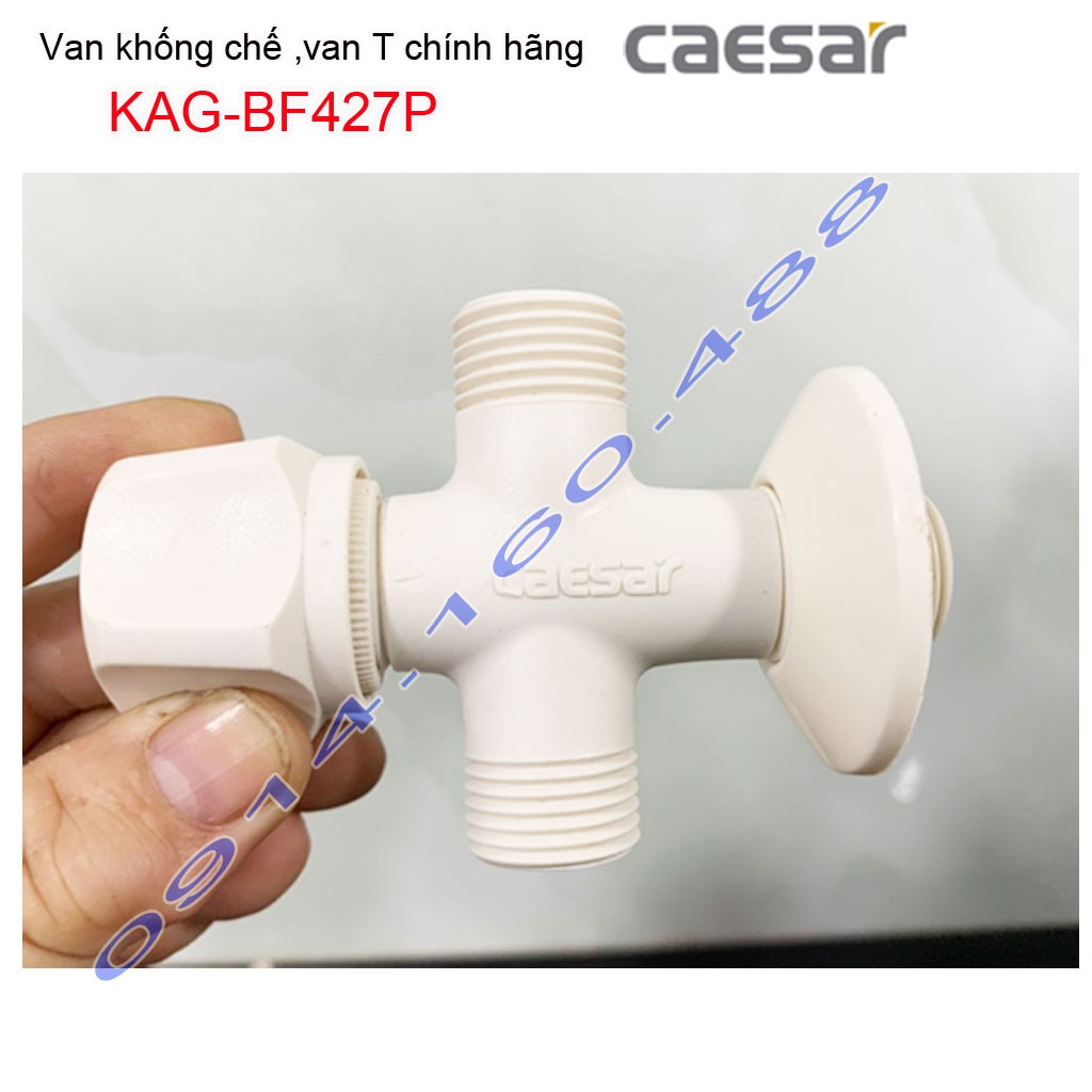 Van khống chế Caesar KAG-BF427P, van giảm áp T khóa chia nước 100% nhựa dùng cho vùng nước phèn nước mặn siêu bền không