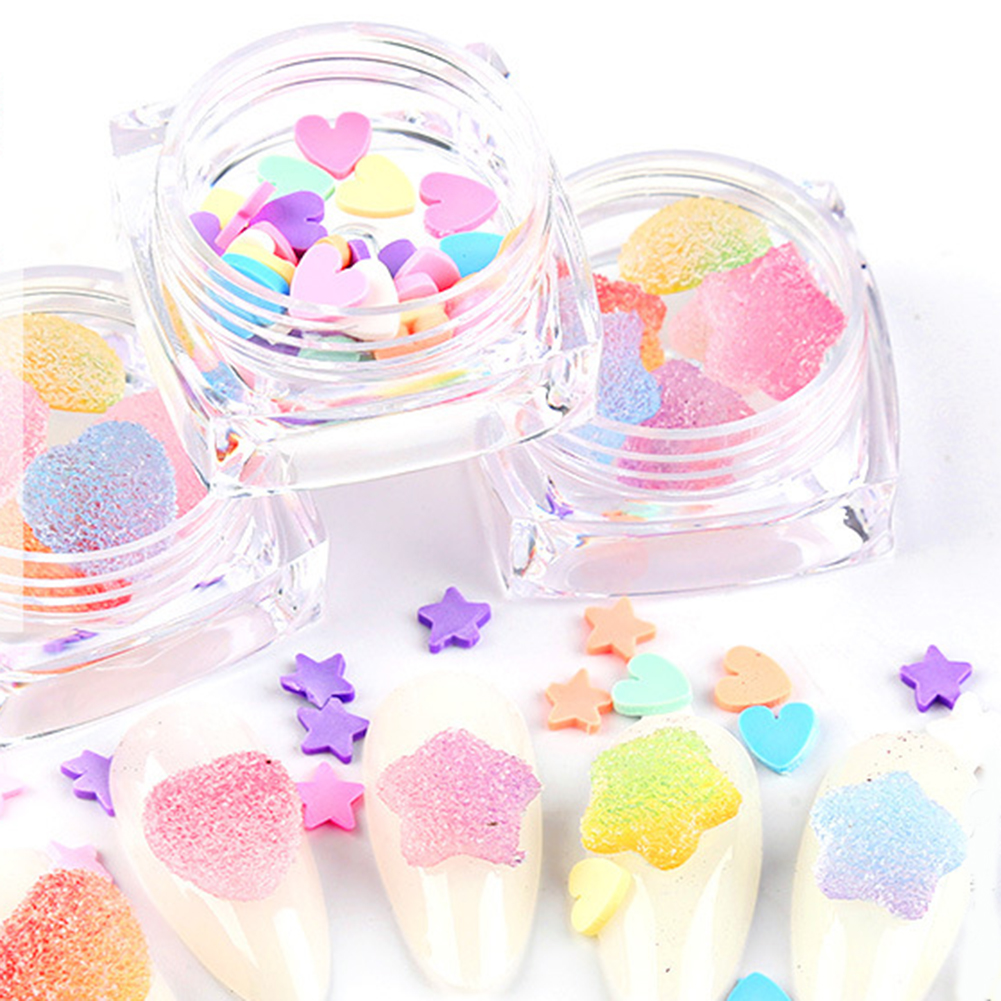 [Hàng mới về] Set 2 Hộp Phụ Kiện Trang Trí Móng Tay Nghệ Thuật