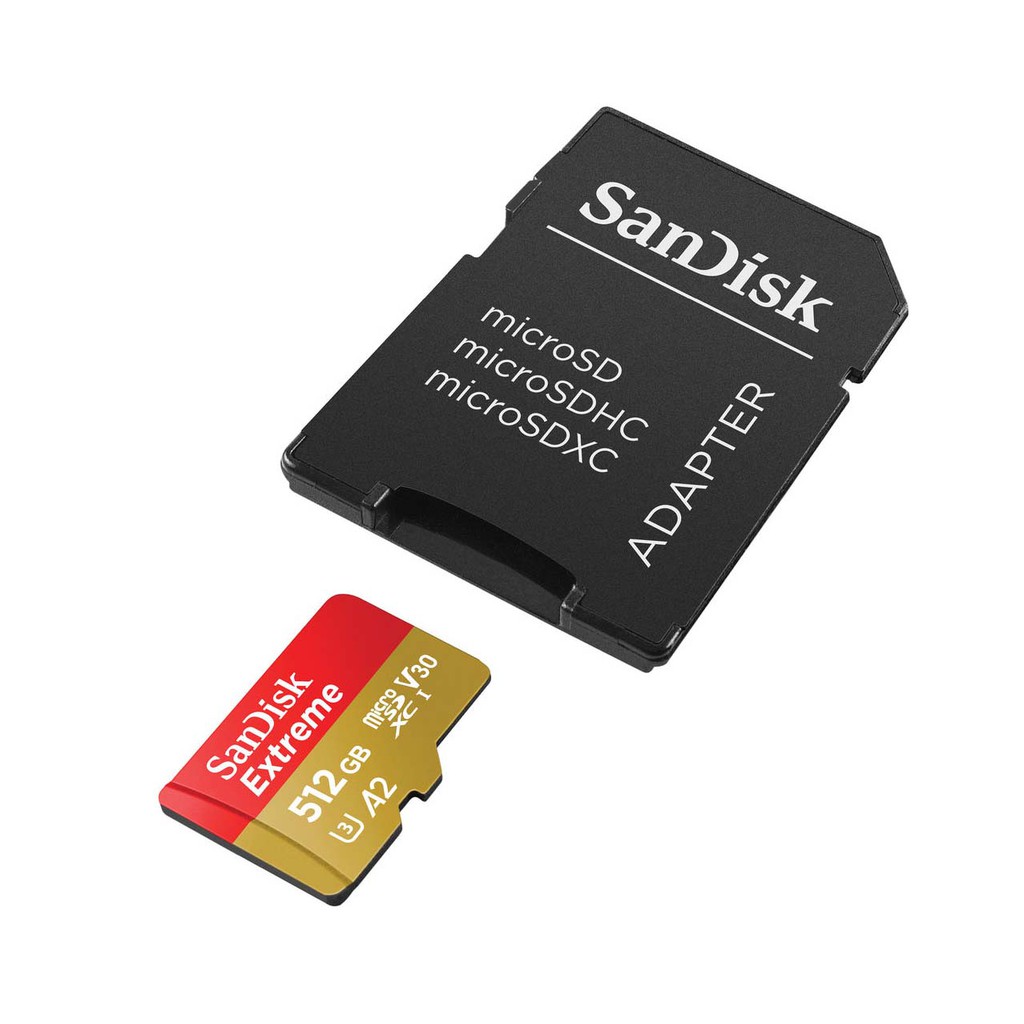 Thẻ nhớ MicroSDXC SanDisk Extreme A2 - 512GB V30 U3 4K Class 10 UHS-I 160MB/s (SDSQXA1-512G-AN6MA) | WebRaoVat - webraovat.net.vn