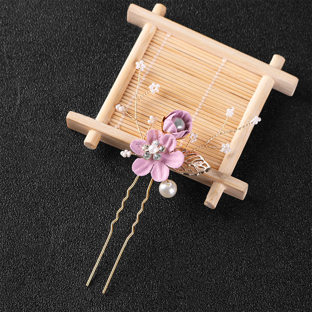 Phụ Kiện Cài Tóc Hình Hoa Lá Sang Trọng Mihan1