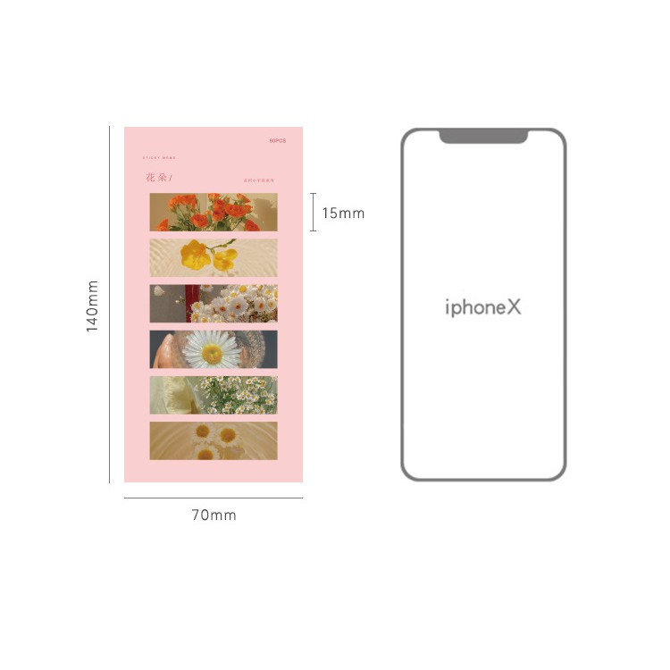 Giấy Nhớ Sticky Note Memo Pad Phong Cảnh Đánh Dấu Bookmark Aesthetics