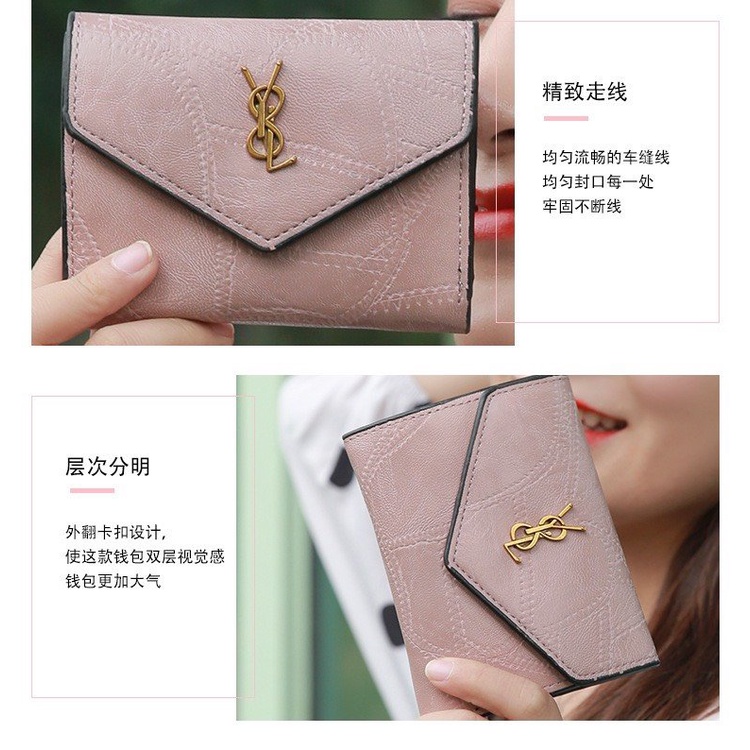 Ví Da Nữ nhỏ gọn bỏ túi tiện lợi Cầm Tay Cao Cấp Kiểu dáng xinh xắn MÃ 126