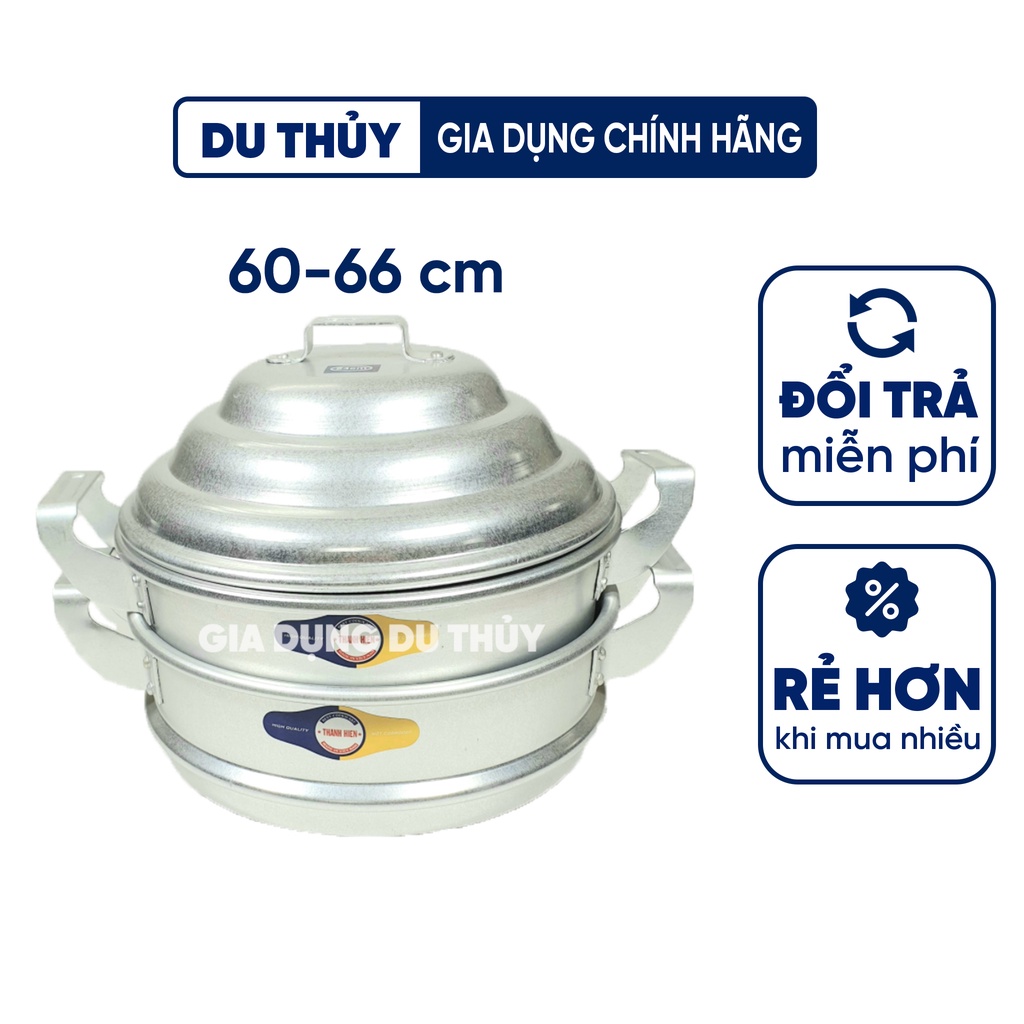 Nồi hấp bánh, hấp cơm size 60-66 cm thương hiệu Thanh Hiền sáng bóng dày dặn hấp tất cả các loại đồ ăn nhanh chóng