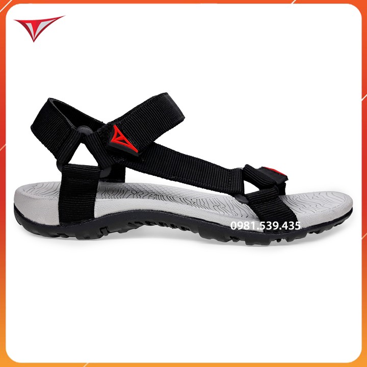 Dép Sandal Việt Thủy Quai Chéo Nam Nữ Đen - VT8