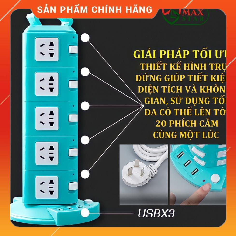 Ổ điện USB nhiều tầng đa năng thông minh chịu tải chống giật chống nước công suất lớn cao cấp chính hãng ✅