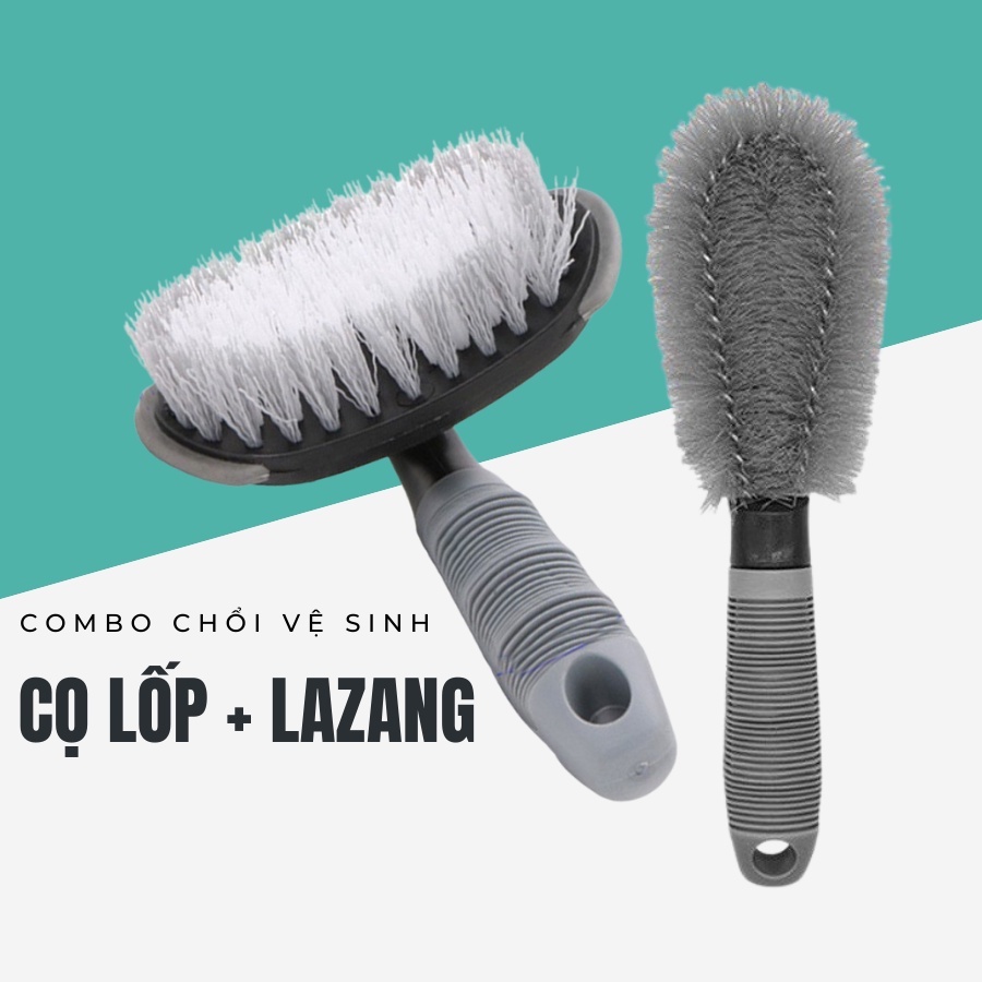 Chổi cọ rửa vành lốp ô tô, chổi vệ sinh lốp xe lazang mâm vánh bánh xe tay cầm chắc chắn dùng cho ô tô xe máy