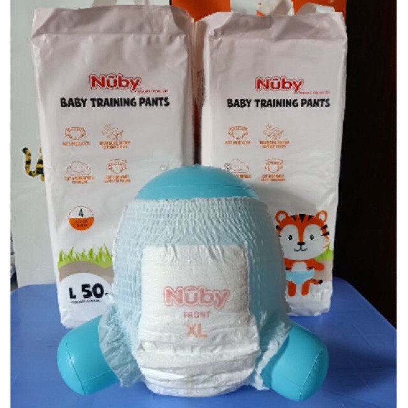 Combo 2 gói (100c) Bỉm Quần NuBy size 100M 100L 100XL 100XXL