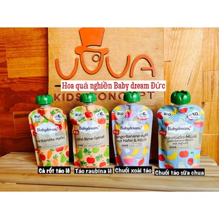 [Mẫu mới] Trái cây nghiền hữu cơ Babydream Đức 6M+ 100gr bay Air