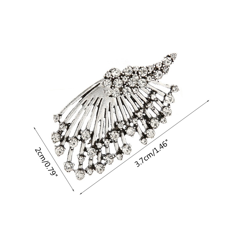 Youyo Bông Tai Hình Quạt Đính Kim Cương Cổ Điển Sáng Tạo Cá Tính Dành Cho Nữ