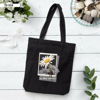 Túi tote vải mềm - bông cúc, cầu vồng