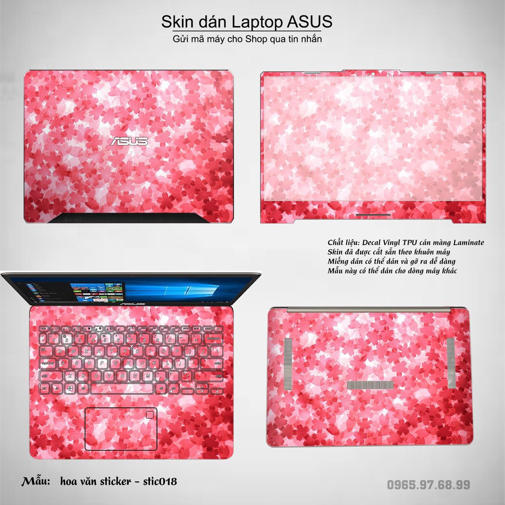 Skin dán Laptop Asus in hình Hoa văn sticker _nhiều mẫu 3 (inbox mã máy cho Shop)