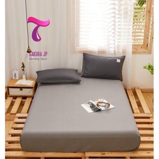 Hàng mới- bộ ga gối đệm cotton tc xám lông chuột - bst chăn ga gối tc