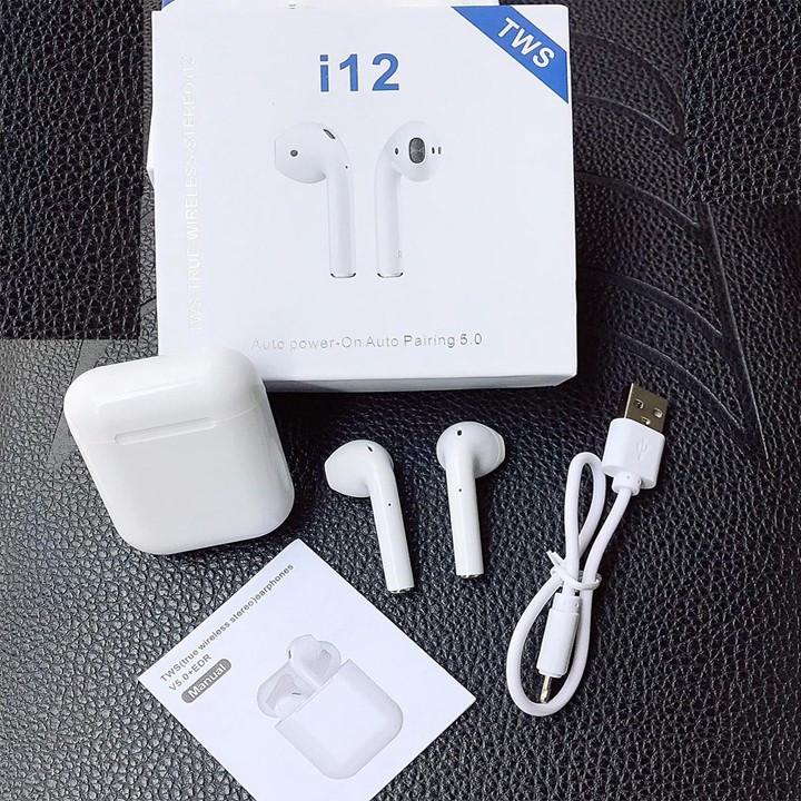 Tai nghe bluetooth l12 TWS 5.0 tai nghe l12 không dây âm thanh chuẩn HIFI chạm cảm ứng có mic dùng cho IOS và Android