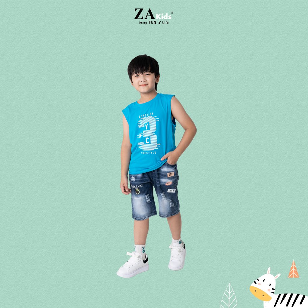 Áo Thun Sát Nách Bé Trai (2-14 Tuổi) ZAKids ZA22213ASN