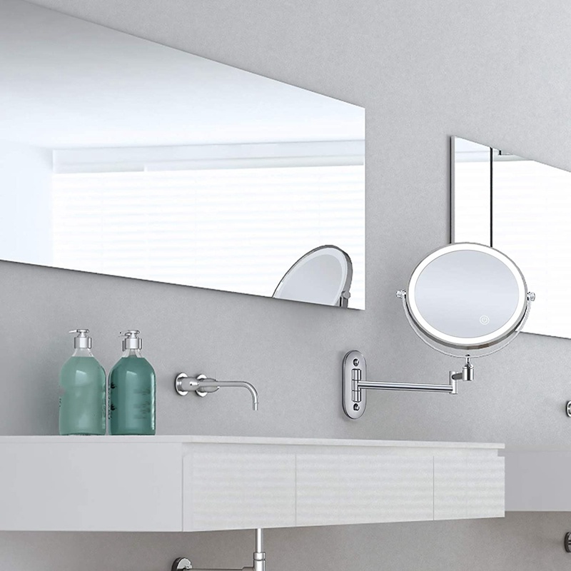 Gương trang điểm gắn tường có đèn LED 1X/5X