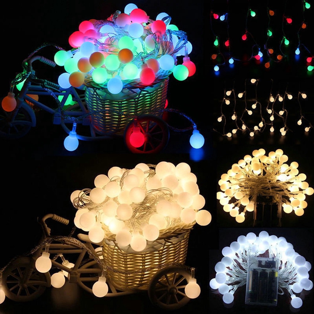 Dây đèn Led bóng tròn trang trí tiệc giáng sinh 1.5M 3M 4M 5M bằng đồng