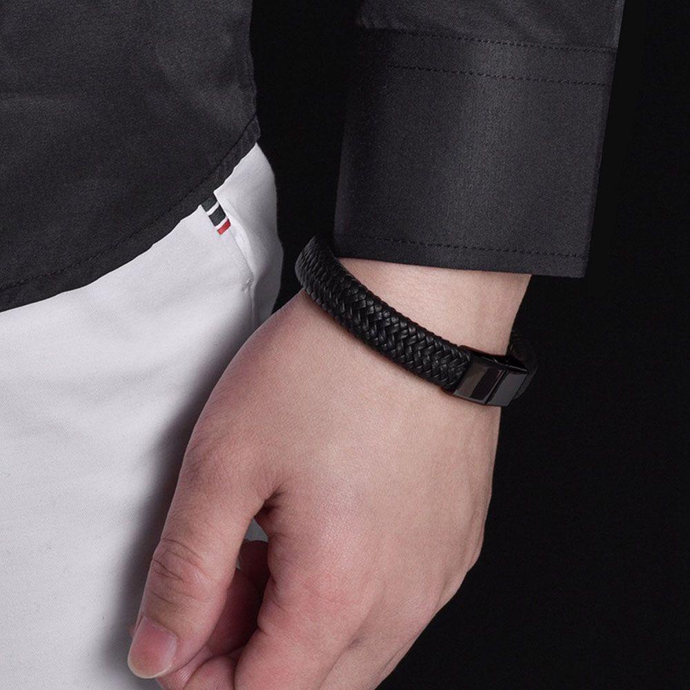 Vòng Tay Da 20.5 cm 20.5Cm Màu Đen / Nâu Phong Cách Vintage Dành Cho Nam Và Nữ