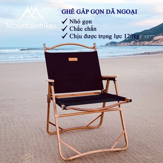 Ghế nhôm vân gỗ gấp gọn tiện dụng có tựa lưng, ghế gấp cắm trại, du lịch, cấu cá, quán cafe