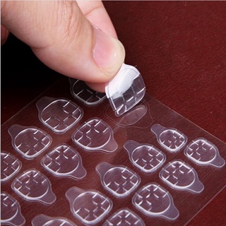 Miếng dán trong suốt, 24 miếng keo dán, nailbox