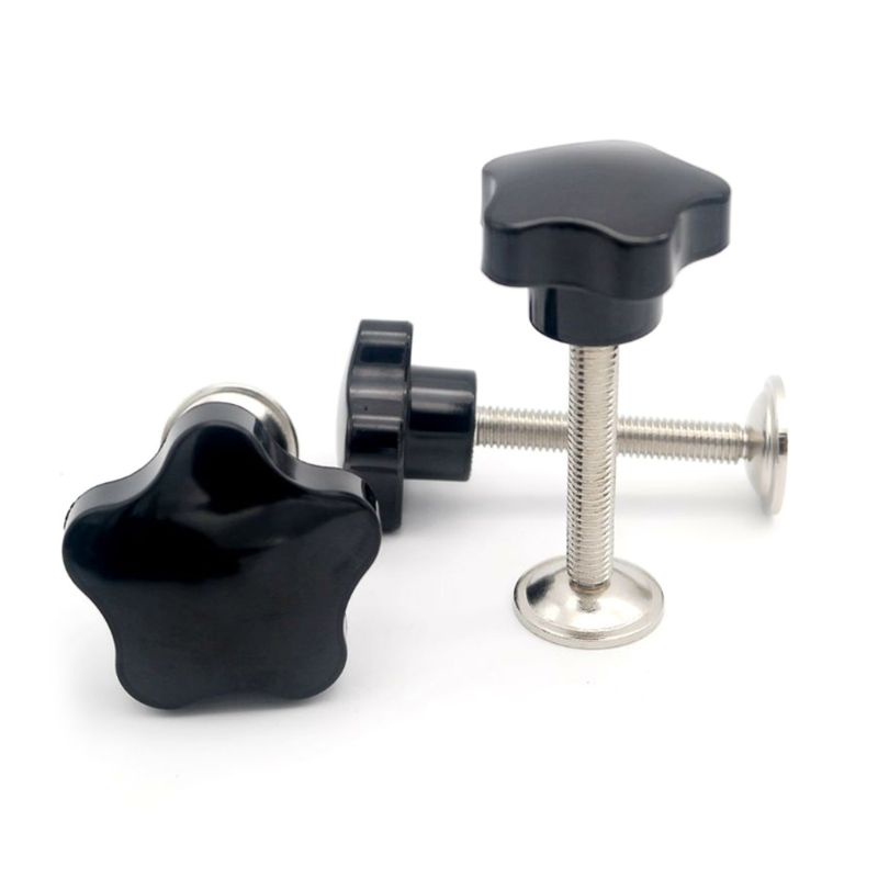 Set 5 Núm Vặn Ren M10 / M8 Hình Ngôi Sao Năm Cánh Cho Thiết Bị Công Nghiệp