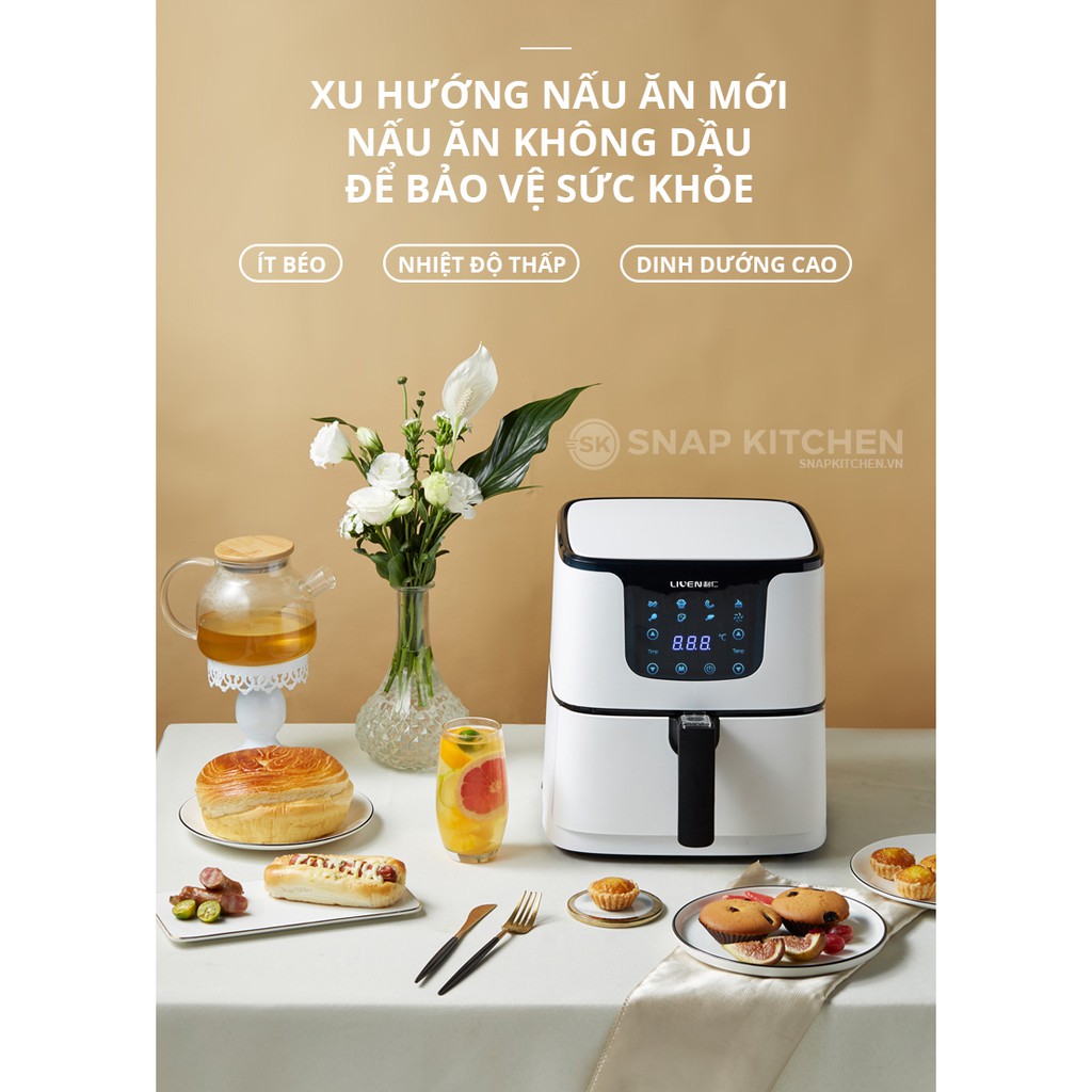 [Mã 252ELSALE hoàn 7% đơn 300K] [GIÁ HUỶ DIỆT] Nồi chiên không dầu dung tích 5,5-6L