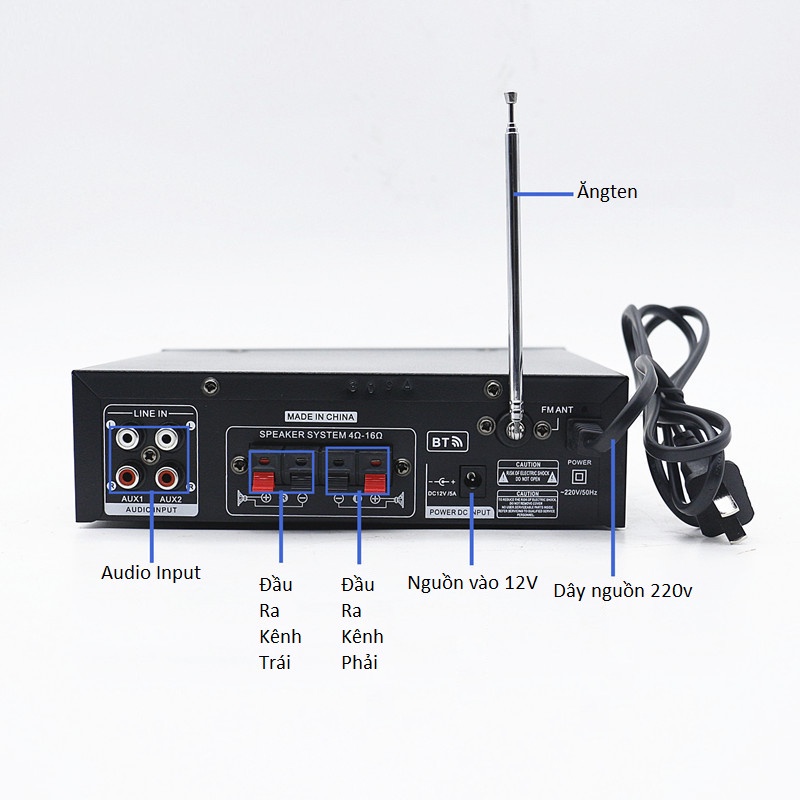 Amply mini karaoke Amply bluetooth nghe nhạc cao cấp BT309A