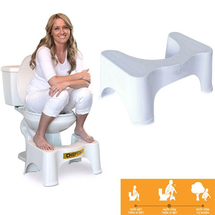 FREESHIP - Ghế kê chân toilet chống táo bón Chefman