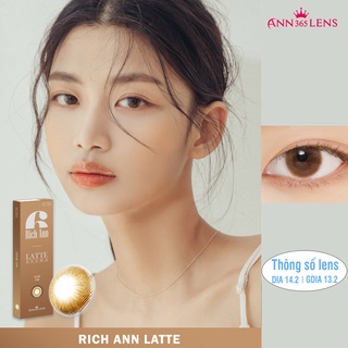 Kính áp tròng 1 ngày Latter Ann365, lens mắt màu nâu cam cao cấp siêu êm đeo thoải mái trong 12h full độ cận