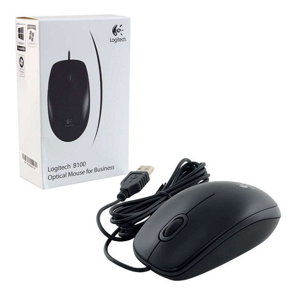 Chuột Quang Máy Tính Logitech B100 Có Dây