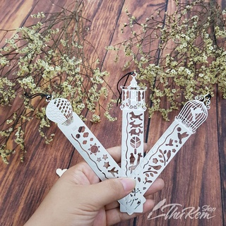 Thước kẻ kèm Bookmark đánh dấu trang sách kim loại Vintage